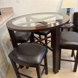 Pub Table and Four Chairs