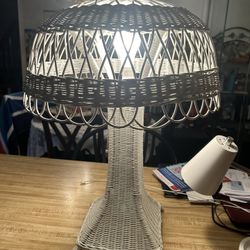 Lamp White Wicker