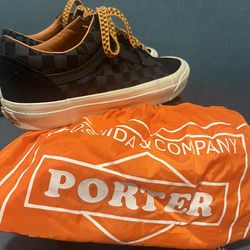 Vans x Porter Yoshida x Old Skool OG LX Men's 10 Shoes Black/Orange/White VN0A4P3X-XG5.