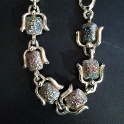 Vintage SP Pot Metal Iridescent Titanium Choker