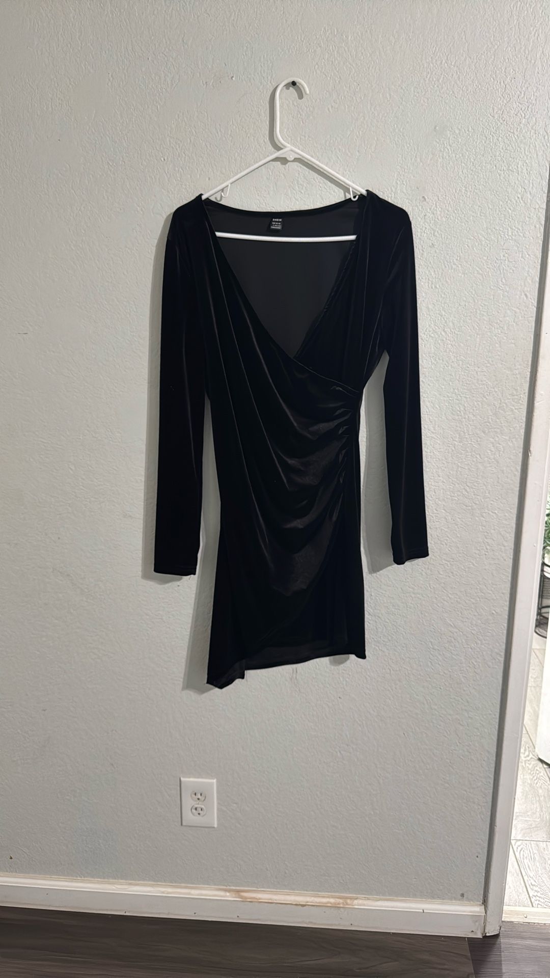 Black velvet dress