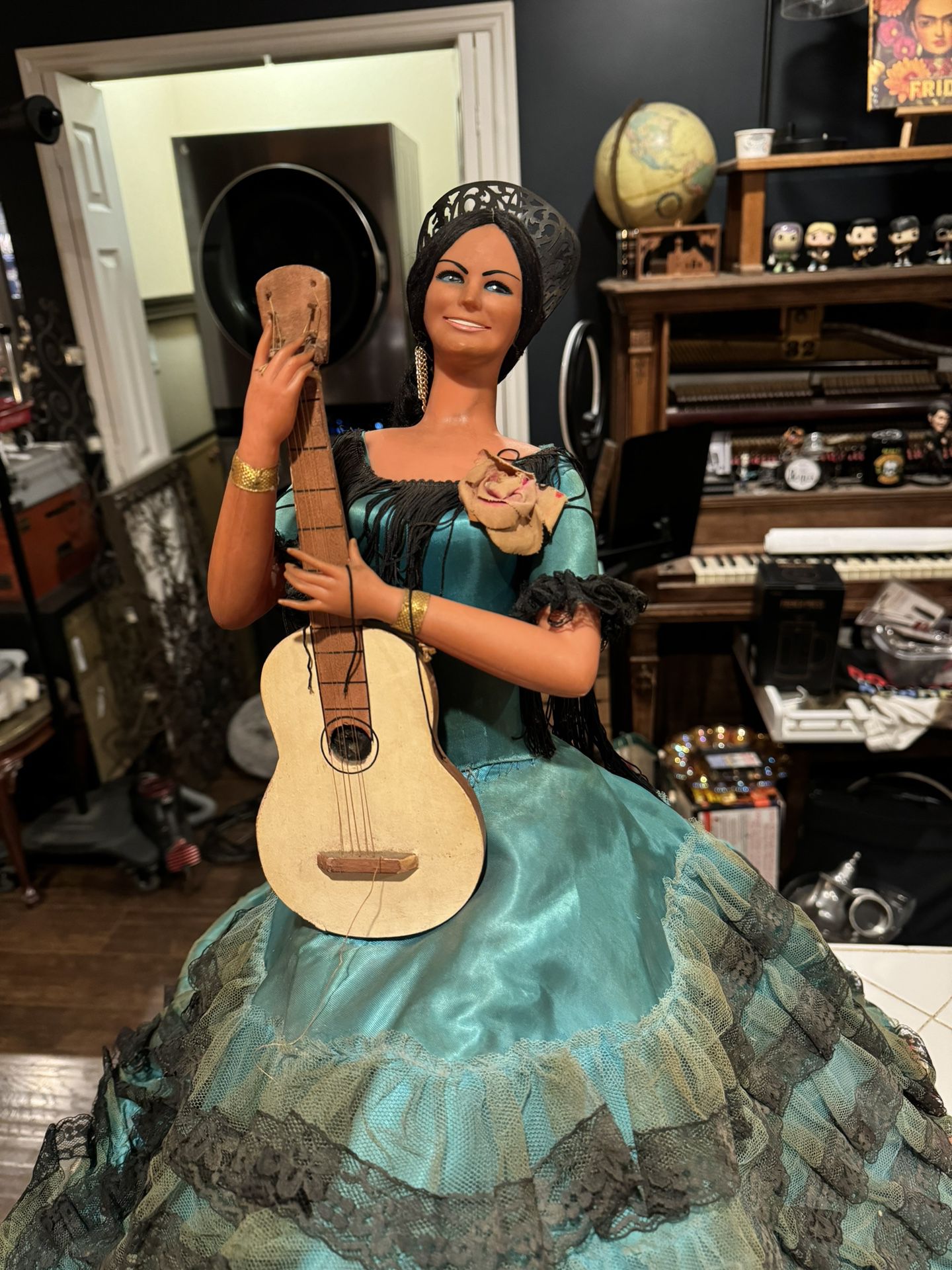 Beautiful Antique Spanish Doll with Guitar