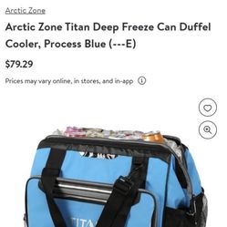 Arctic Zone Titan Deep Freeze Can Duffel Cooler, Process Blue