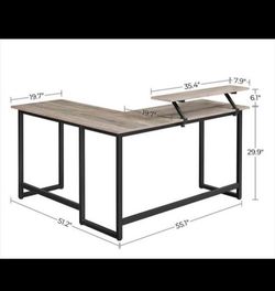 Brand new L-Shaped Desk. Available in Hesperia. Still in box.