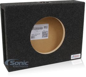 Empty Single 10" Sealed Shallow Subwoofer Enclosure - New