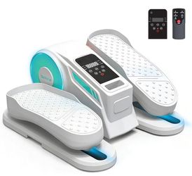Under Desk Elliptical Machine - Electric Seated Pedal Exerciser, Motorized Leg Exerciser for Seniors Home Office, 12 Adjustable Speeds Whisper Quiet P