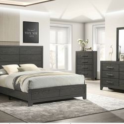New Arrivals !!! Brand New Grey Complete Bedroom Set Are Available With Free Delivery And Cash On Delivery 