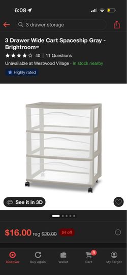 3 drawer plastic storage