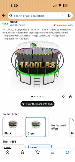16ft trampoline