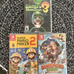 Nintendo Switch Games (Mario, Luigi, Donkey Kong)