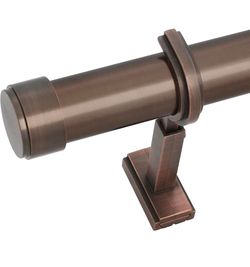 BlastHome® Luxury Fixed Length Curtain Rod, 7 ft, Oil Rubbed Bronze
1 1/4" Rod Set, Non-Adjustable, 2 Rods Connect, Seamless Look, Designer Adjustable