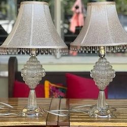 Antique  Side table  Lamps