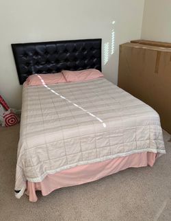 Adjustable Size Bed with Full Mattress with Cover