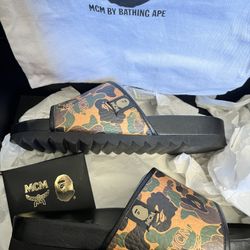 Deadstock MCM x BAPE Slides 