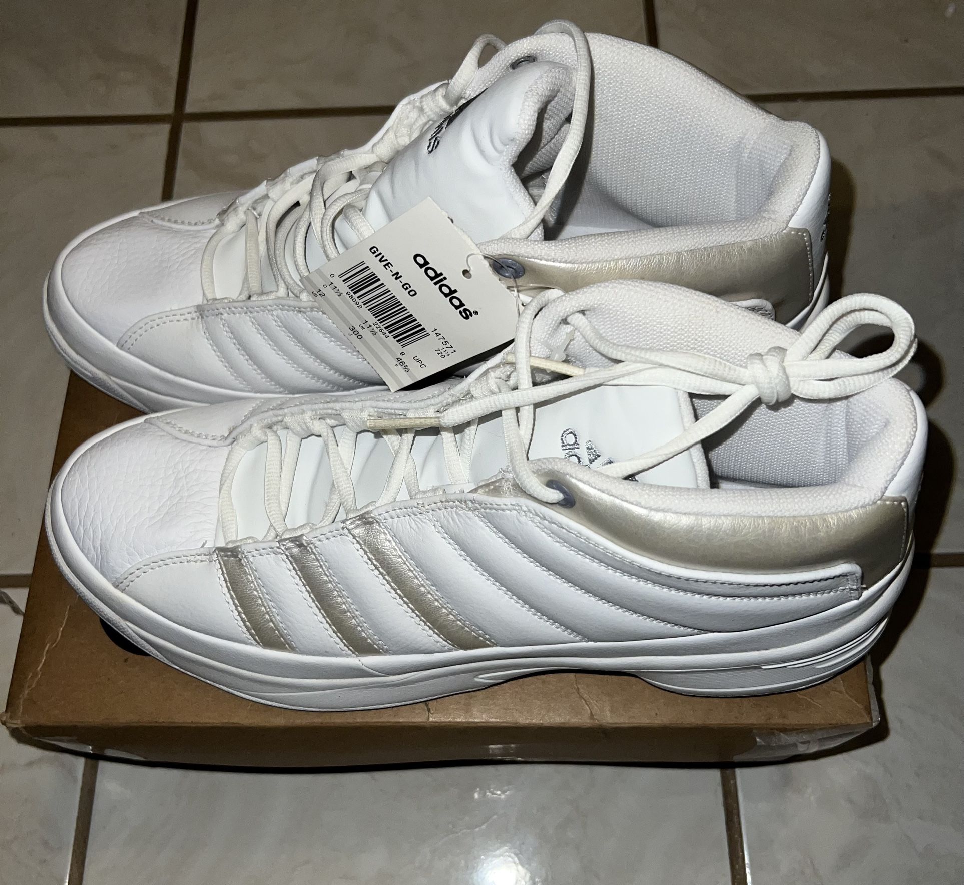 Adidas Give-N-Go White Sneakers - Size 12