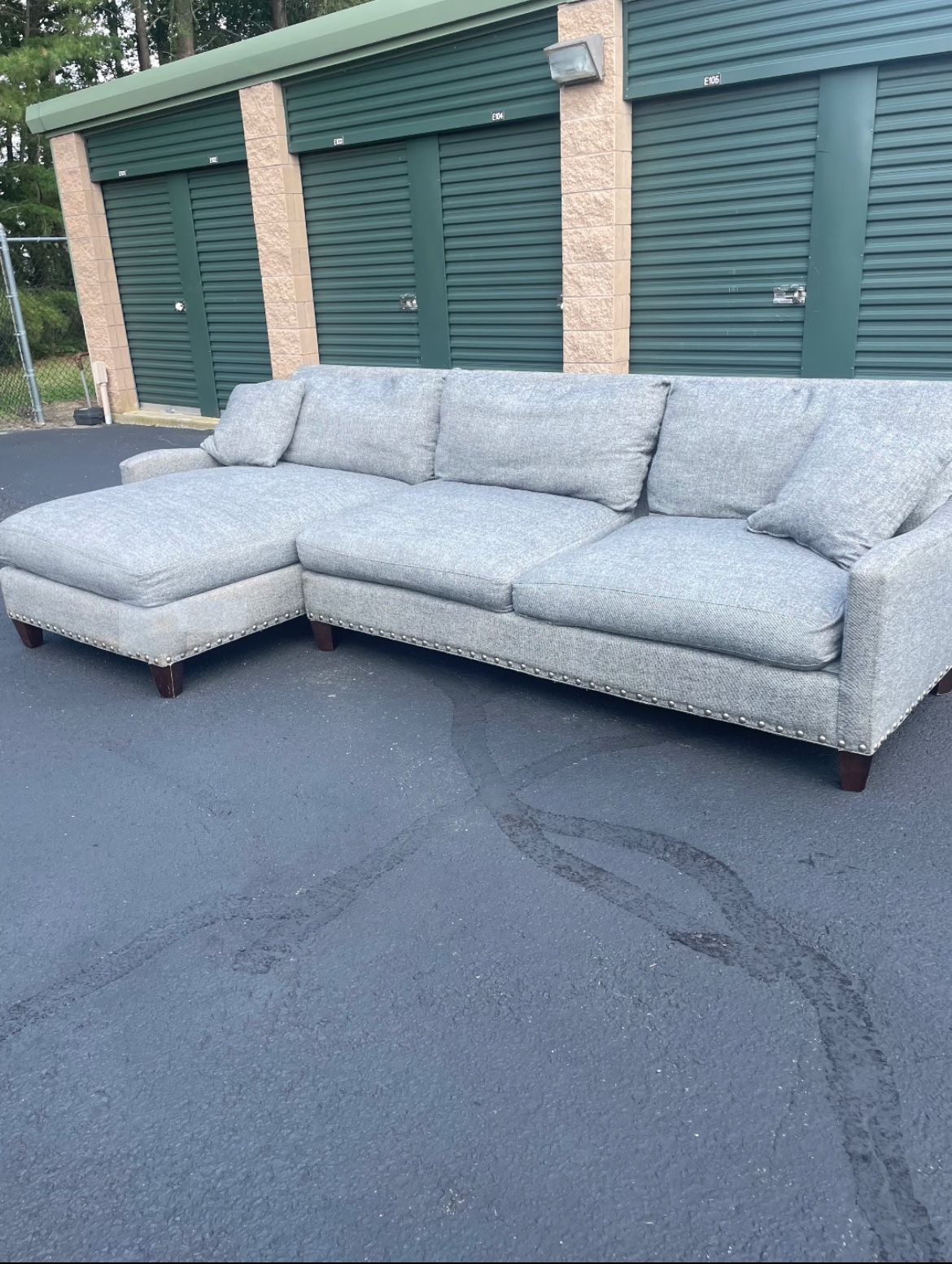 ποΈ Comfy 2-Piece Gray Sectional couch + ODOR FREE