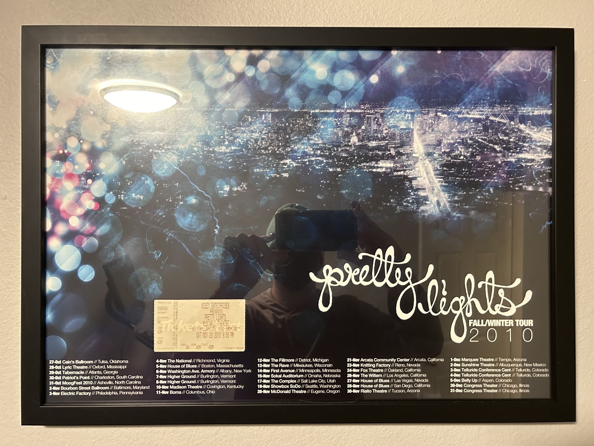 2010 Pretty Lights Tour Poster & Frame