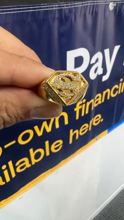 10k Superman Ring with VS diamonds