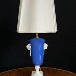 Stunning Antique French Country Porcelain Lamp 