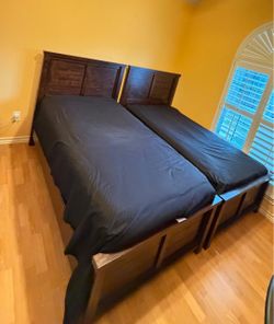 Twin bed with mattress