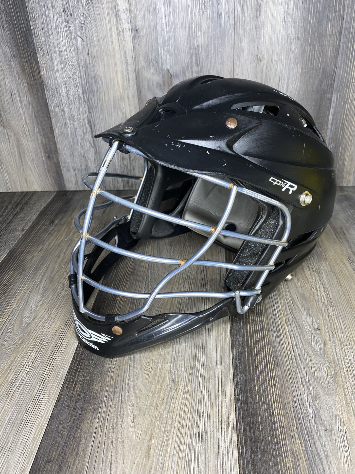Cascade CPX-R Lacrosse LAX Helmet Black CPXR Standard Size Fits Most