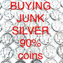 Silver Dimes, Quarters, Halfs And Dollars, Morgan’s, Bars, Rounds 90% Junk Silver Coins 