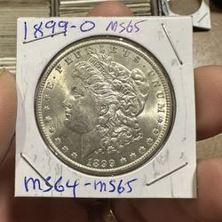 Blast White 1899-O Morgan Silver Dollar
