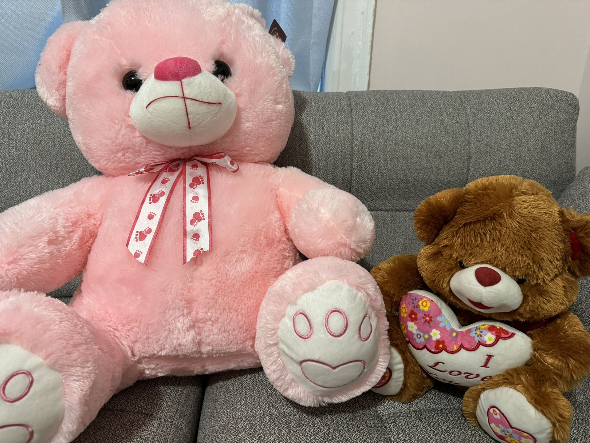 BigBuy Teddy bear evy pink And Bear with Heart, Plus The Multicolor One 
