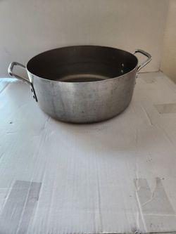 Large outdoor stainless steel pot