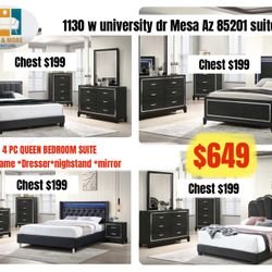 4 Pc Queen Bedroom Set !! Nueva Recama Queen Size 