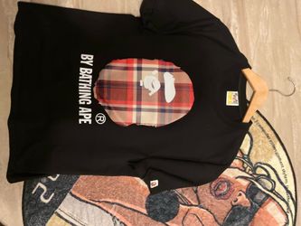 Bape burbary shirt size L fits like M