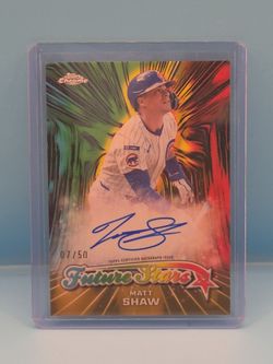 2026 Topps Chrome Baseball- Future Stars Matt Shaw Gold Auto /50. Cubs