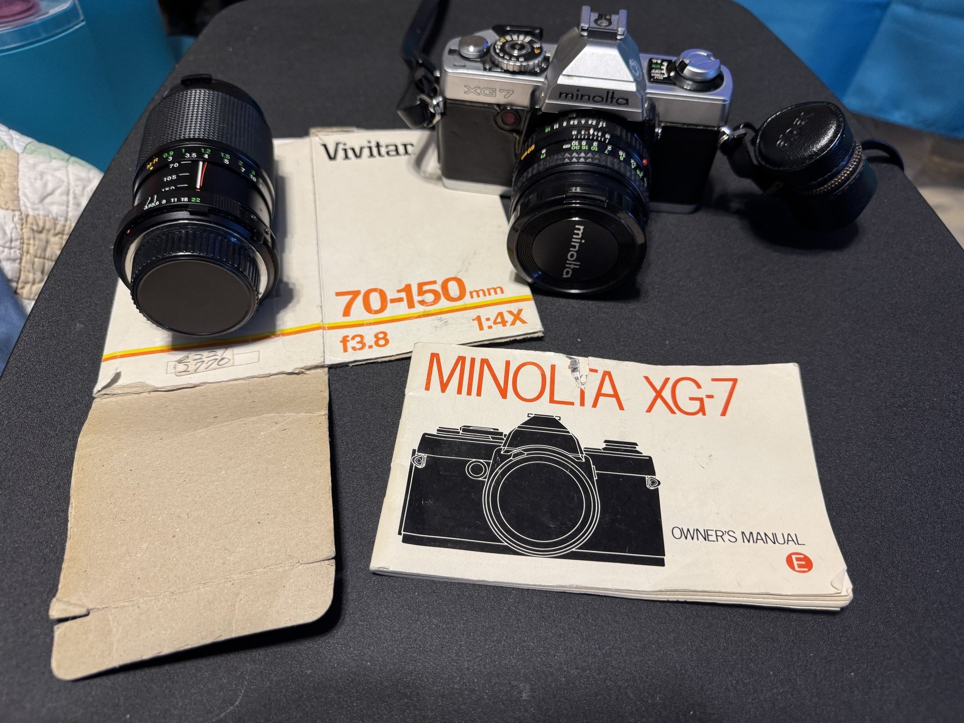 Minolta XG-7 Camera W/Vivitar Lens