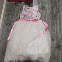 Pink And White Dress