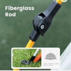 Camping Tent Fiberglass Rod with Ground Spikes