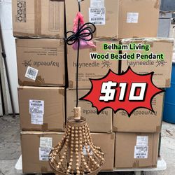 ❤️$10❤️ Belham Living Wood Beaded Pendant  Pick up is in the East Los Angeles 90032 El Sereno Neighborhood. Between Huntington Drive and Monterey Rd. 