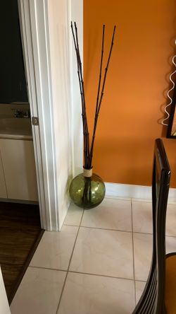 Glass Vases With Bamboo Sticks, $25 Apiece Or Three For $60