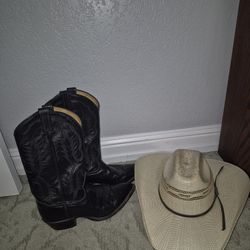 Tony Lama Boots And Twister Hat
