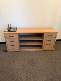 Office desk and stand with drawers  very good condition