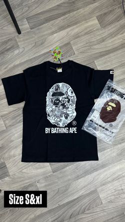 BAPE By Bathing Ape Black Graphic T-Shirt Sizes Xl @ S