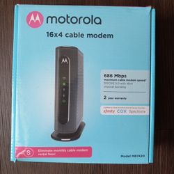 Motorola 16 X 4 Cable Modem (For Spectrum, Cox, Or Xfinity)