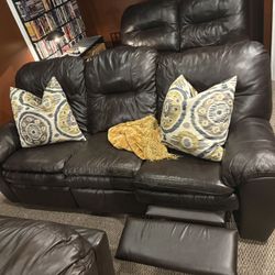 Chocolate Leather Sofa