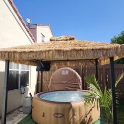 Hot Tub Tiki Canopy And 32 Inch TV 