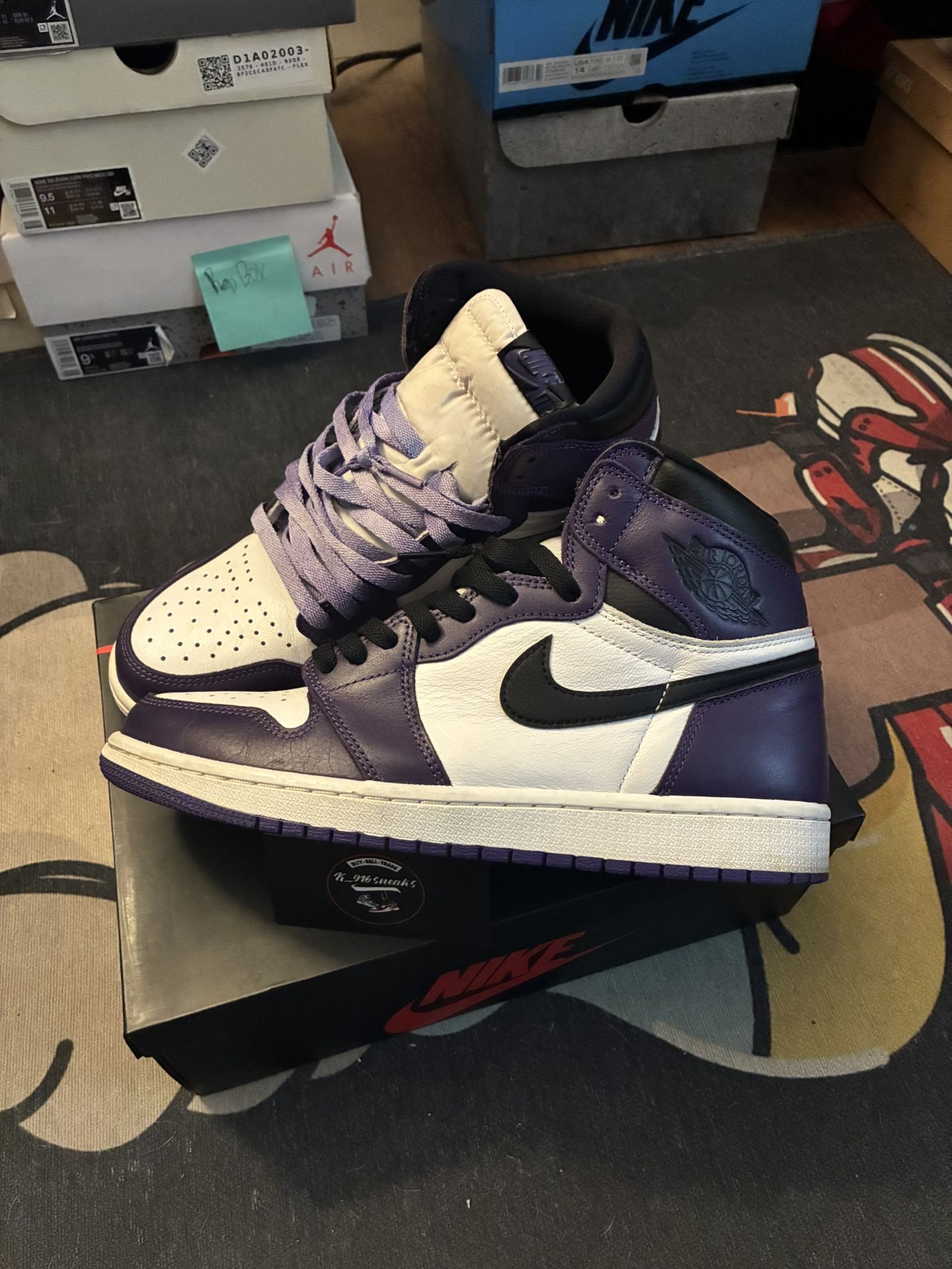 Jordan 1 Court Purple 2.0 Sz 9.5