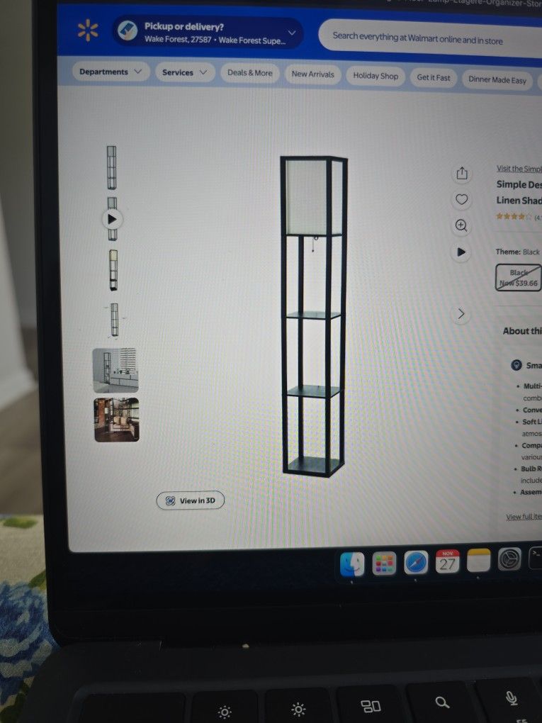 Floor Lamp With Shelves