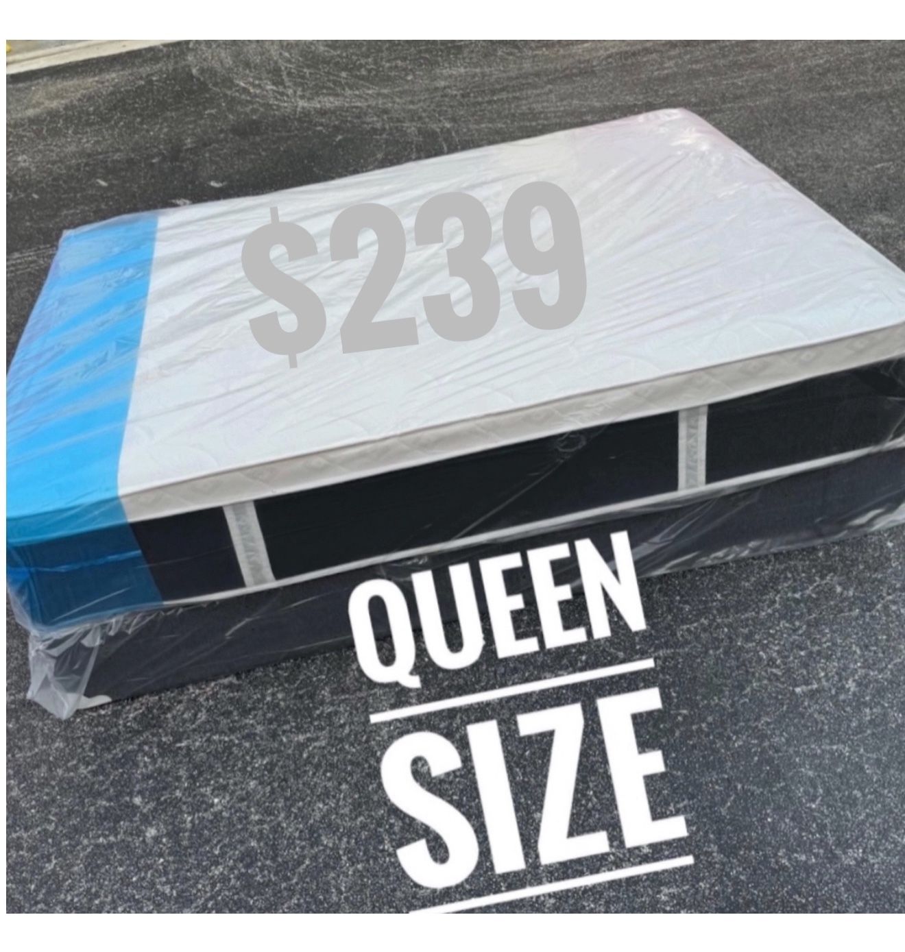 NEW Mattress Queen Size Plush Pillowtop With Box Spring // Offer 🚚