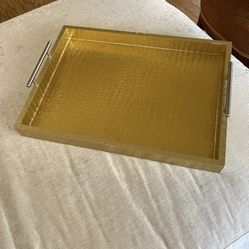 Spsyrine Gold Decorative Tray 