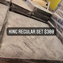 King Regular Mattress Set 