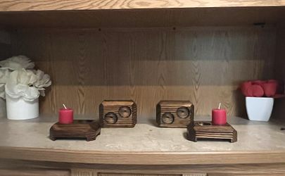Double tea light holders