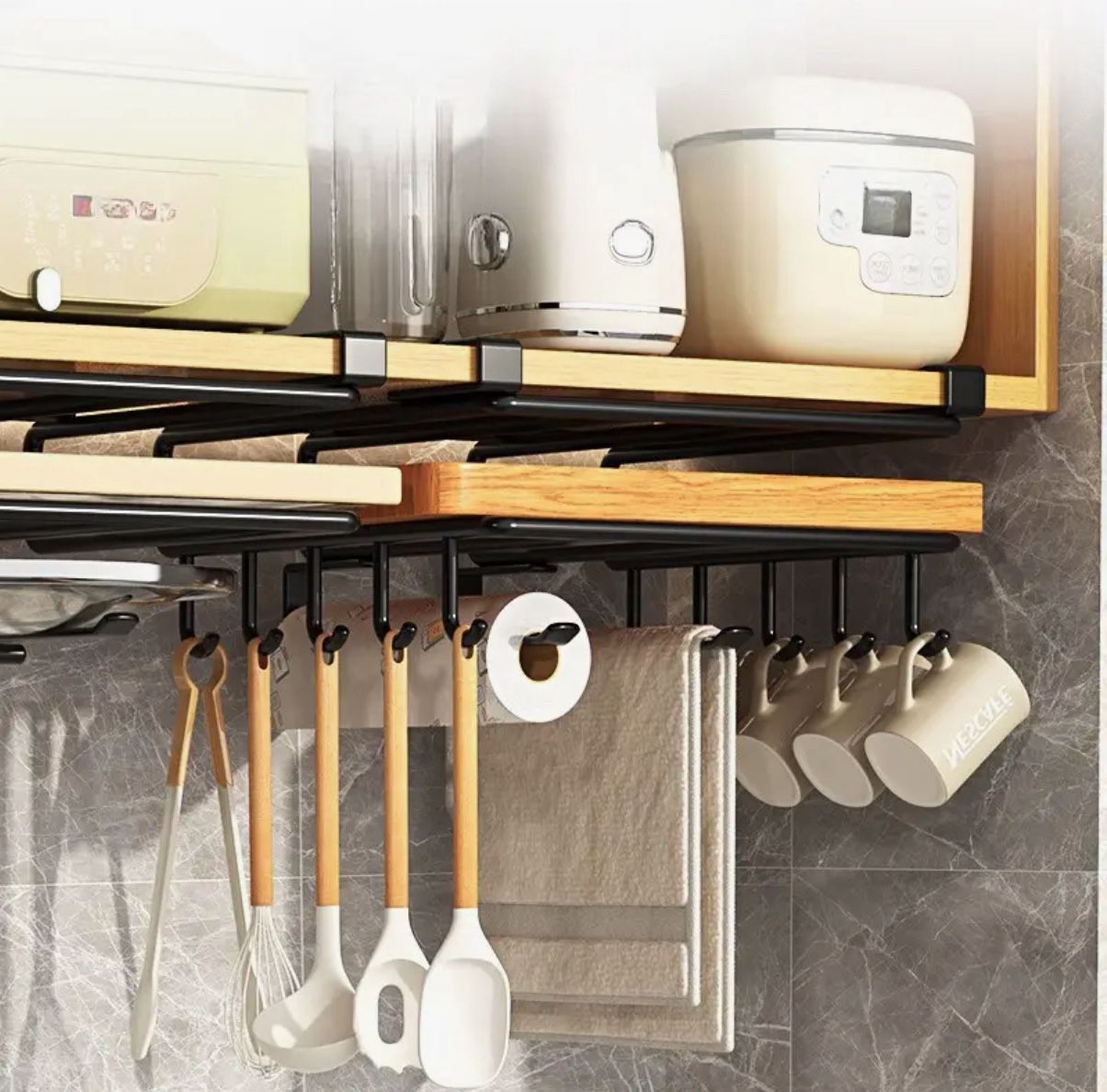Multifunctional Stainless Steel Under Cabinet Organizer Kitchen Storage Rack New